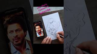 Shahrukh Khan, Funny Face 🤣 🤣 Bollywood Actor 🤣Caricature😍 Freehand😍#shorts #caricature #alanij