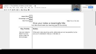 Tutorial 2: Cornell Notes Part 1
