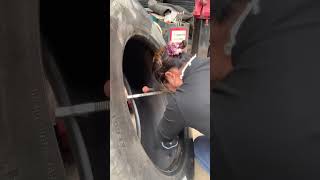 Truck Puncture Tire Replacement Repair!