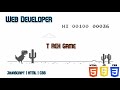 Chrome T Rex Game - JavaScript | HTML | CSS for newbies.