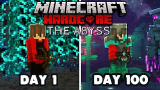 I Survived 100 Days In the Abyss On Minecraft Hardcore.. Here's What Happened..