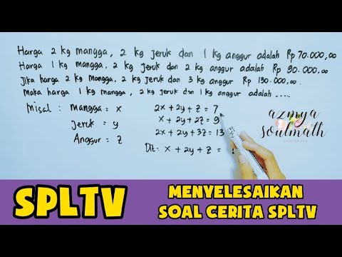 SPLTV - Menyelesaikan Soal Cerita SPLTV - YouTube