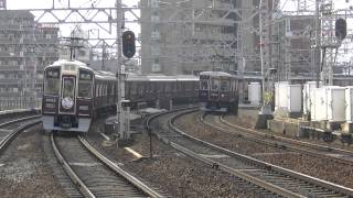 阪急電鉄9000系(桜HM)　普通　梅田行き　中津駅到着