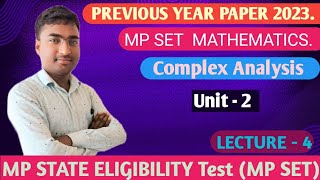 Mp Set Previous Year paper 2023| Complex Analysis|Unit 2 |Mppsc