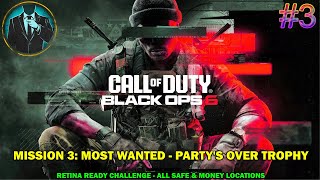 COD Black ops 6 walkthrough - Mission 3 Most wanted - Retina ready challenge - Safe \u0026 money location