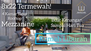 Desain Rumah Mewah Split Level 3 Lantai Lahan 8x22 di Balik Papan Bapak Antoro