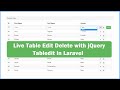 Live Table Edit Delete with jQuery Tabledit in Laravel