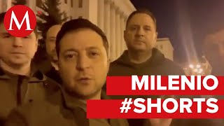 Zelensky publica video para probar que sigue en Kiev contra ataques rusos #Shorts