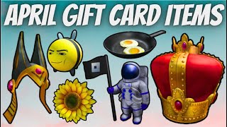 Roblox April 2024 Gift Card Items!