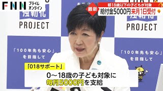 給付金5000円 9月1日受付開始　都18歳以下の子どもが対象