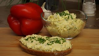 Delicious egg spread with cottage cheese