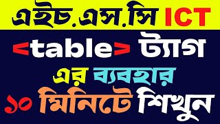 HTML table Tag || HSC ICT Chapter 4 || Sukumar Sir || EduTech Academy #hsc_ict #sukumar_sir