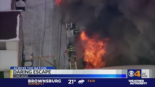 Video captures Chicago firefighters escaping deadly fire