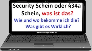 small \u0026 large security certificate / §34a certificate / What is there really, and how do I get it?