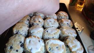 I'm baking Pillsbury Blueberry Sweet Biscuits with Icing. Oh boy, are they good! This is how I do it