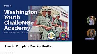 Admission to the Washington Youth ChalleNGe Academy. Completing Forms Video Guide