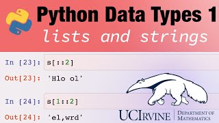 Python data types 1: lists and strings
