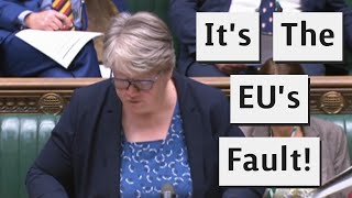 Therese Coffey Blames The EU For Post Brexit Trade Drop!