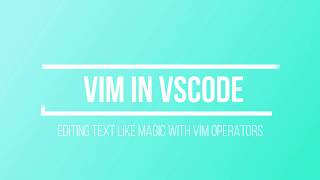 An intro to vim operators! Deleting code like magic!