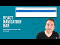 React Navigation Bar Tutorial with MaterialUI