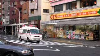 神谷病院 救急車 緊急走行 hospital ambulance code3 run Tokyo