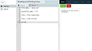 Reading a Line from File: Example