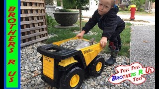 TONKA Truck Fun Backyard Kids Toy Play | Brothers R Us!