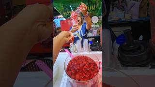 Strawberry Yogiat Delicious sweet smoothies in Thailand #streetfood #Shorts