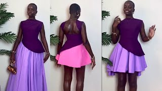 How to cut and sew trending top and skirt.