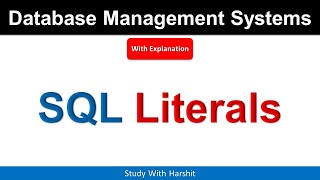 SQL Literals | DBMS