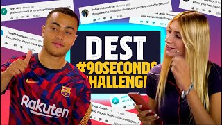 WHERE WERE YOU WHEN YOU GOT THE BARÇA CALL? | SERGIÑO DEST #90secondschallenge