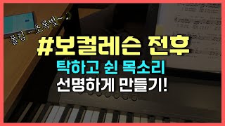 [보컬레슨 전후] 탁하고 쉰 목소리 선명하게 만들기✨ | 허스키보이스 | 성대접촉 훈련 | 폴킴 초록빛