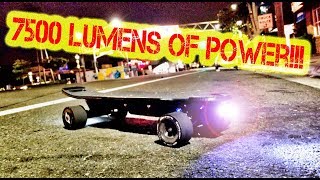 $11 DIY SUPER BRIGHT 7500 Lumens LED Electric Skateboard Light! (Meepo V2P 30 Inch, Boosted Mini)