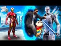 Shin Chan & Franklin Travel Through Iron Man Portal to Get Super Powers in Gta 5 in Telugu