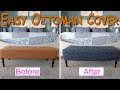 Easy Ottoman Slip Cover | The Sewing Room Channel