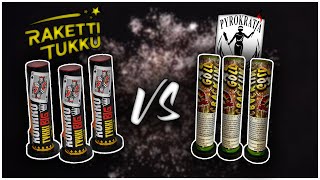 Kunkkutykki Big | Rakettitukku VS. Xl Gold crackling | Pyrokratia