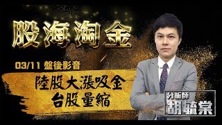 胡毓棠 股海淘金【陸股大漲吸金 台股量縮】影音分析2019/03/11