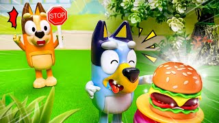 Oh No, Bluey! Don't Eat Food From Strangers | Dangerous Foods | Bluey Toy Stories