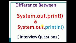 Difference between system.out.print() and system.out.println() : JAVA Program Code