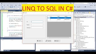 SELECT, INSERT, UPDATE, DELETE using LINQ to SQL in C#