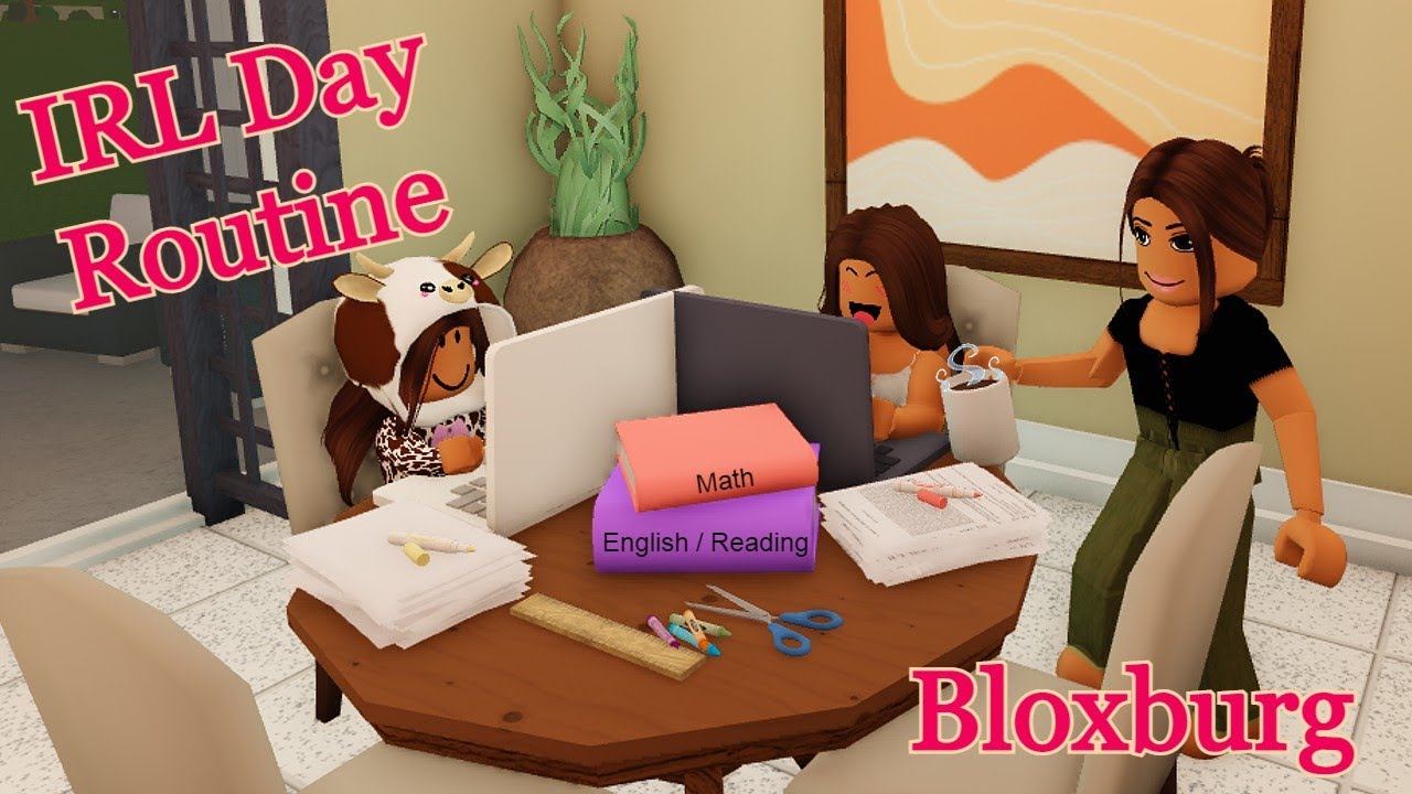Our Irl Weekday Routine Roblox Bloxburg Roleplay Youtube