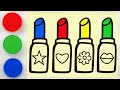 Sand painting coloring lipstick