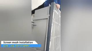 Screen mesh installation for linear vibrating screen