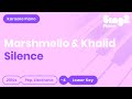 Silence (LOWER Piano Karaoke) Marshmello & Khalid