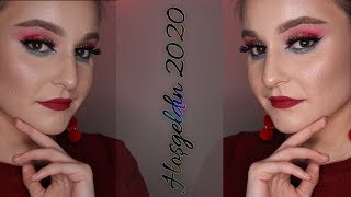 Hoşgeldin 2020 🎇 ✨ bol simli yılbaşı makyajı ✨ NYE Makeup ✨ Mavi Highlighter