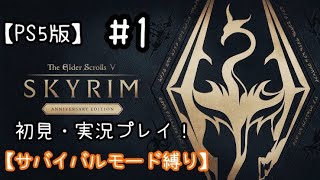 #1【PS5版 The Elder Scrolls V:Skyrim Anniversary Editionを初見・実況プレイ】自由度が高すぎるスカイリムの世界を楽しく堪能する！【サバイバルモード】