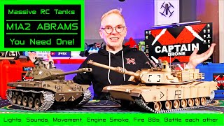 Massive RC Tanks - The M1A2 Abrams Battle Tank - So Very Cool!