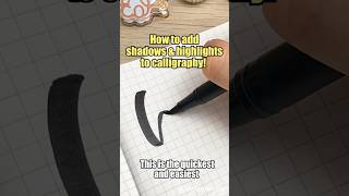 🌟😍Enhance Your Calligraphy with 3D Effects (Adding Shadows to Lettering) #shorts