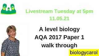 AQA 2017 A level biology Paper 1