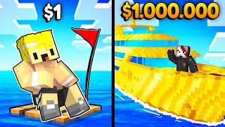 Barco de 1$ Contra Barco de 1.000.000$ en Minecraft